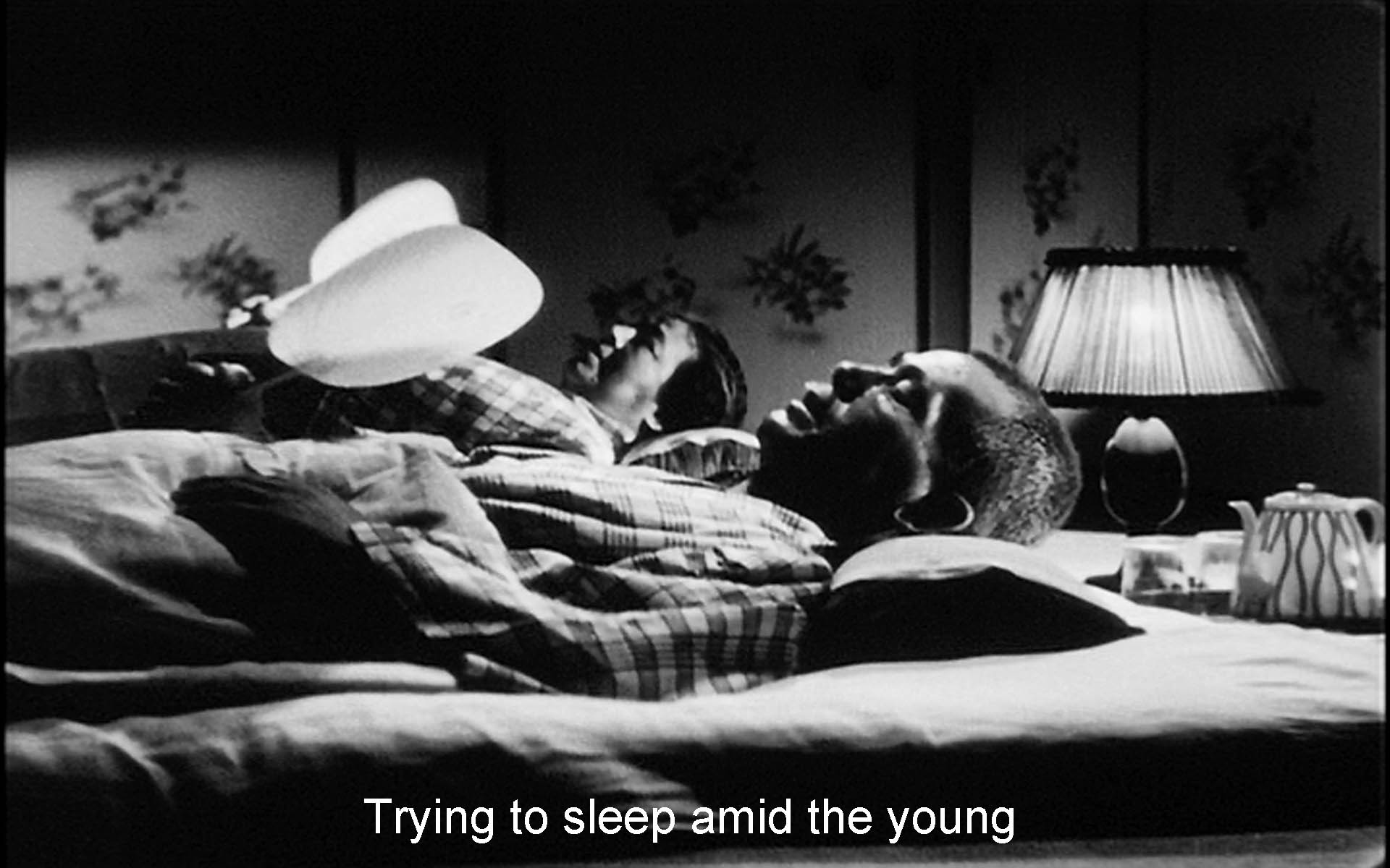 Trying to sleep amid the young