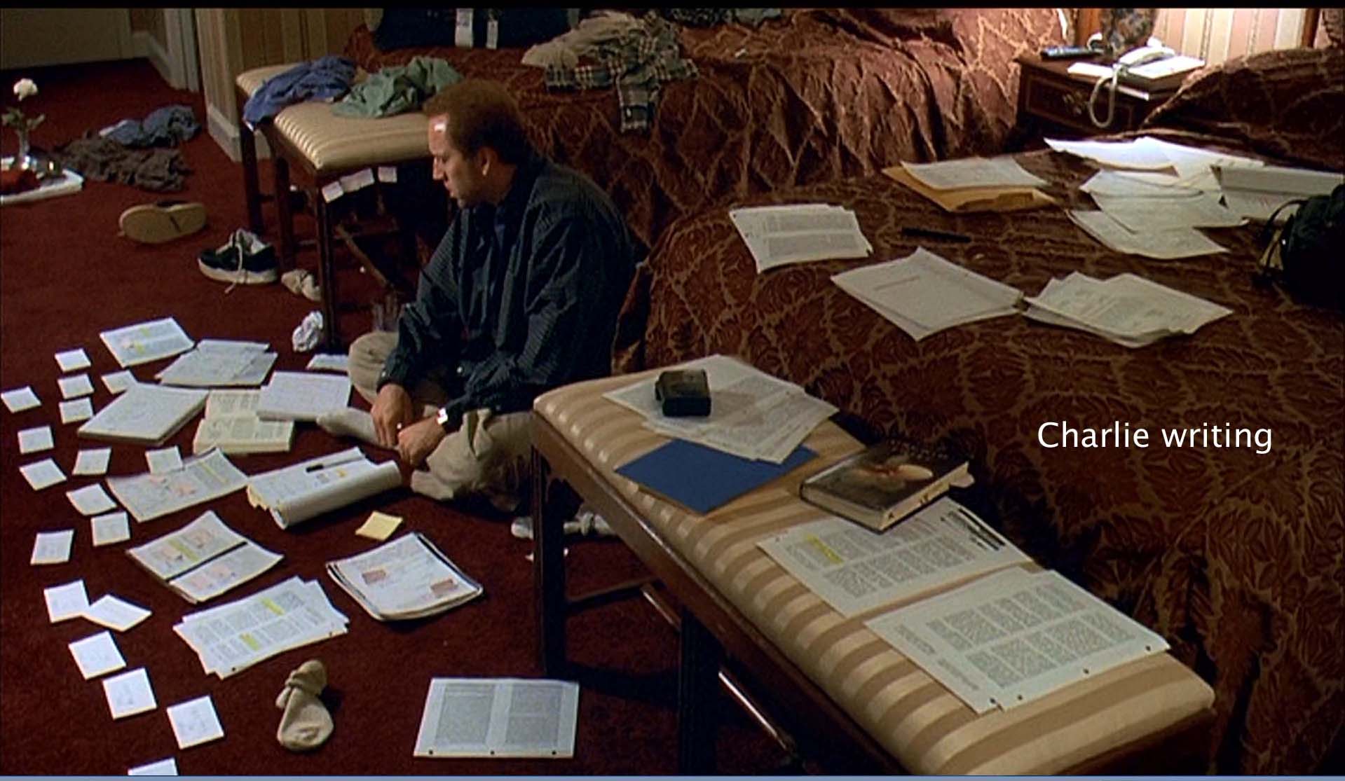 Charlie writing